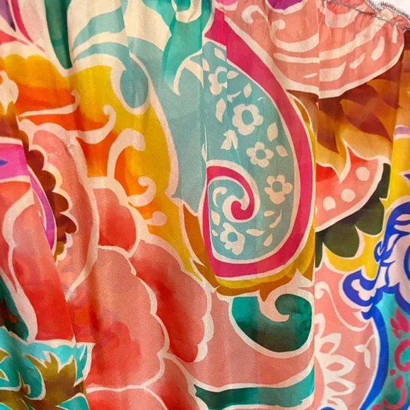 Johnny Was Bright Multicolor Patchwork Midi Dress - Picture 7 of 7